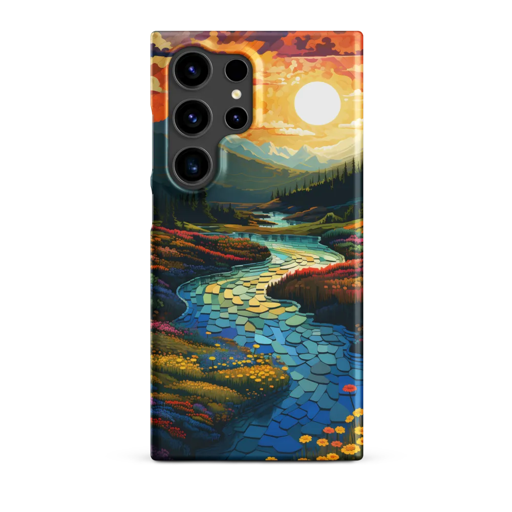 Serenity in Sunset: A Winding River's Embrace | Phone Case |  S24 Ultra | Snap Case | Matte