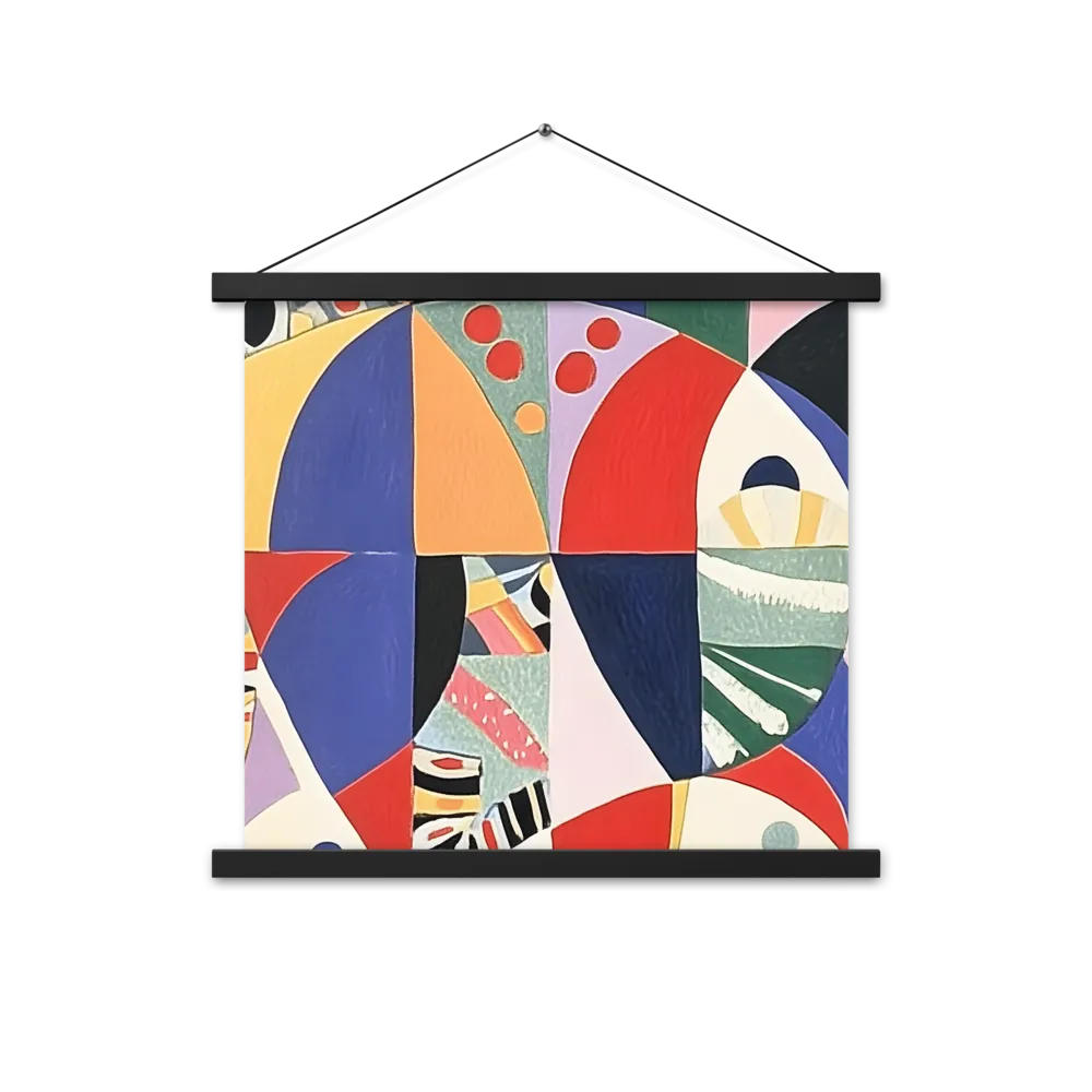 Dynamic Mosaic Symmetry | Poster With Black Wood Hanger | 18″×18″