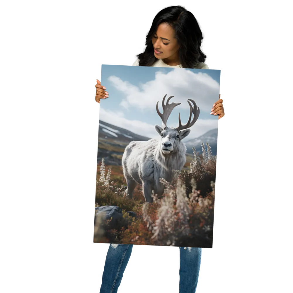 Majestic Harmony: The Reindeer in Nature | Metal Print | 20″×30″