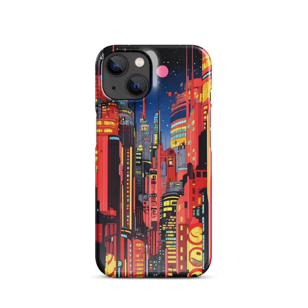 Neon Dreams: A Cyberpunk Cityscape | Phone Case |  14 | Snap Case | Glossy