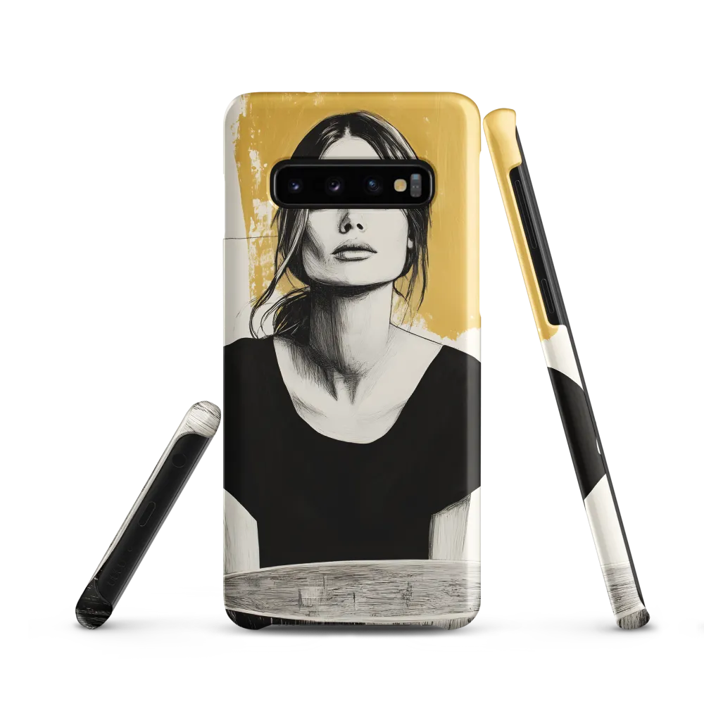 Golden Serenity: A Minimalist Portrait