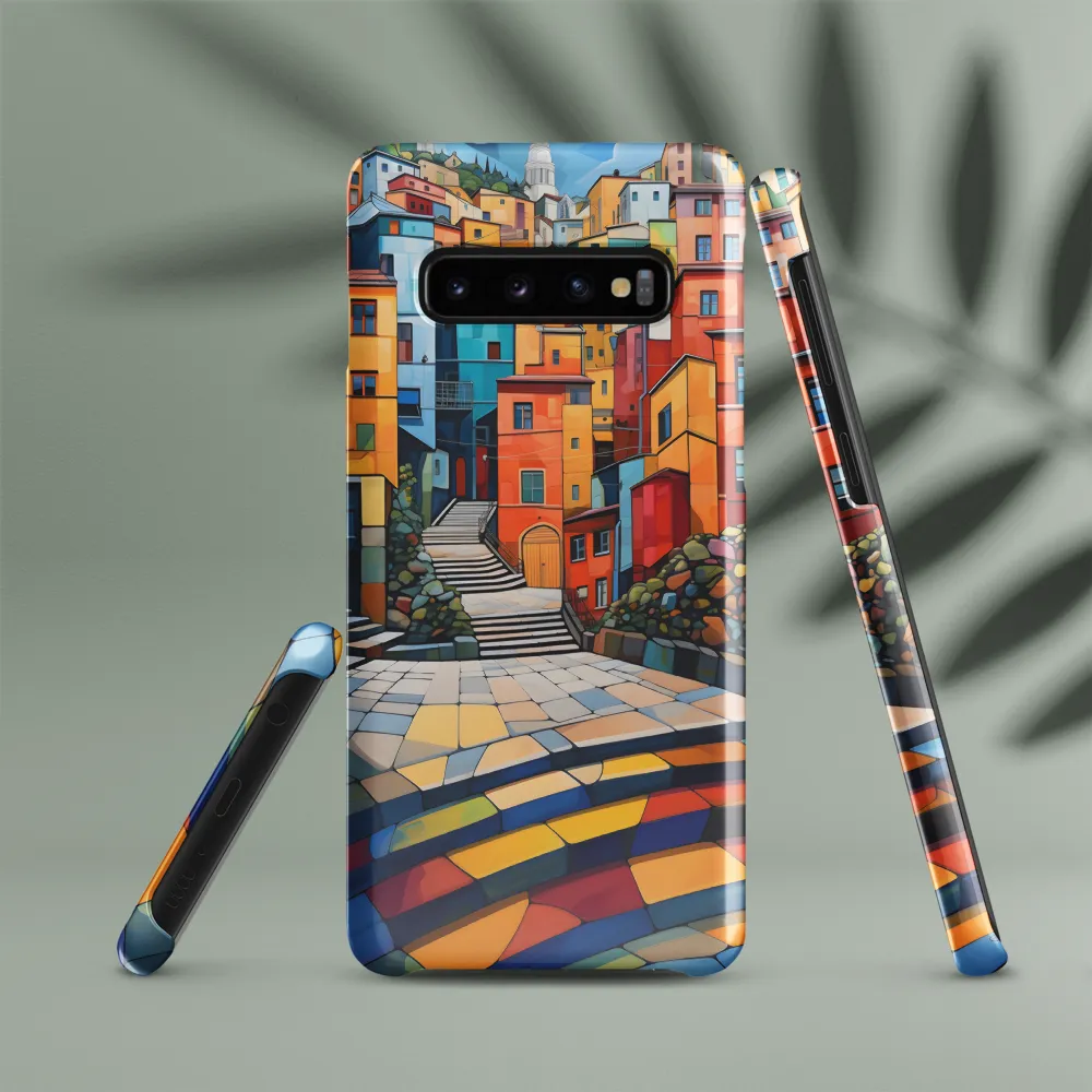 Vibrant Village: A Cubist Journey