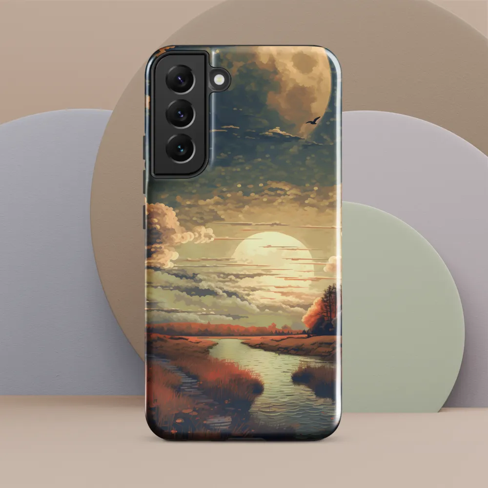 Whispers of Dusk: A Tranquil River Landscape