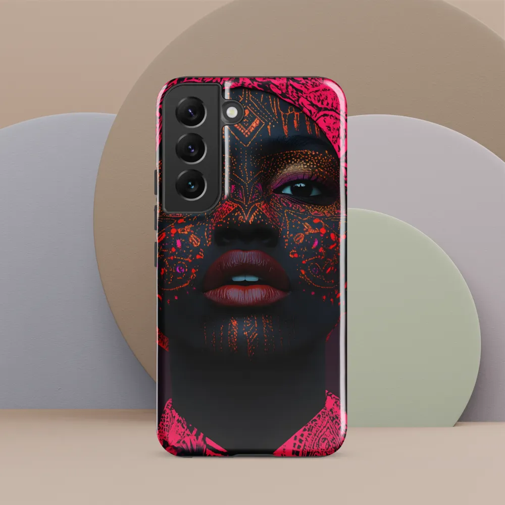 Neon Adornments: A Portrait of Cultural Expression
