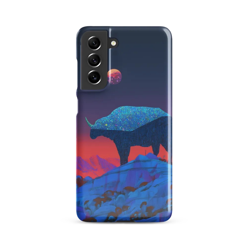 Luminous Bison Under a Celestial Sky