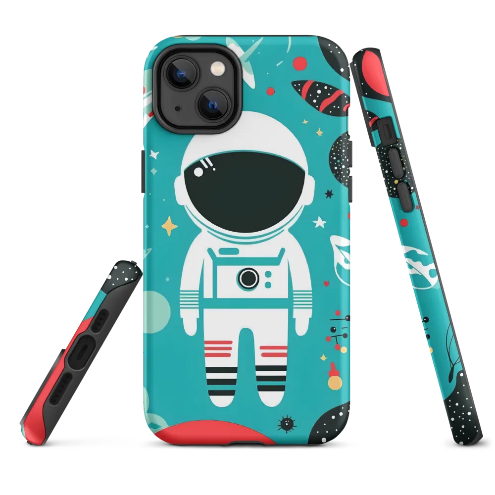 Whimsical Astronaut in Cosmic Wonderland | Phone Case |  14 Plus | Tough Case | Matte