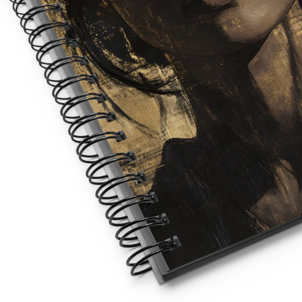 Golden Gaze: A Contemporary Portrait | Spiral Notebook