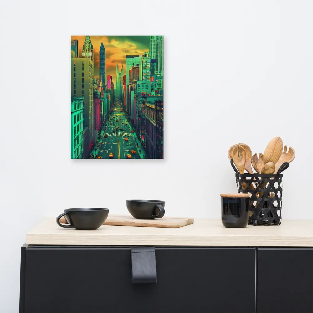 Urban Surrealism: Neon Dreams | Canvas | 12″×16″