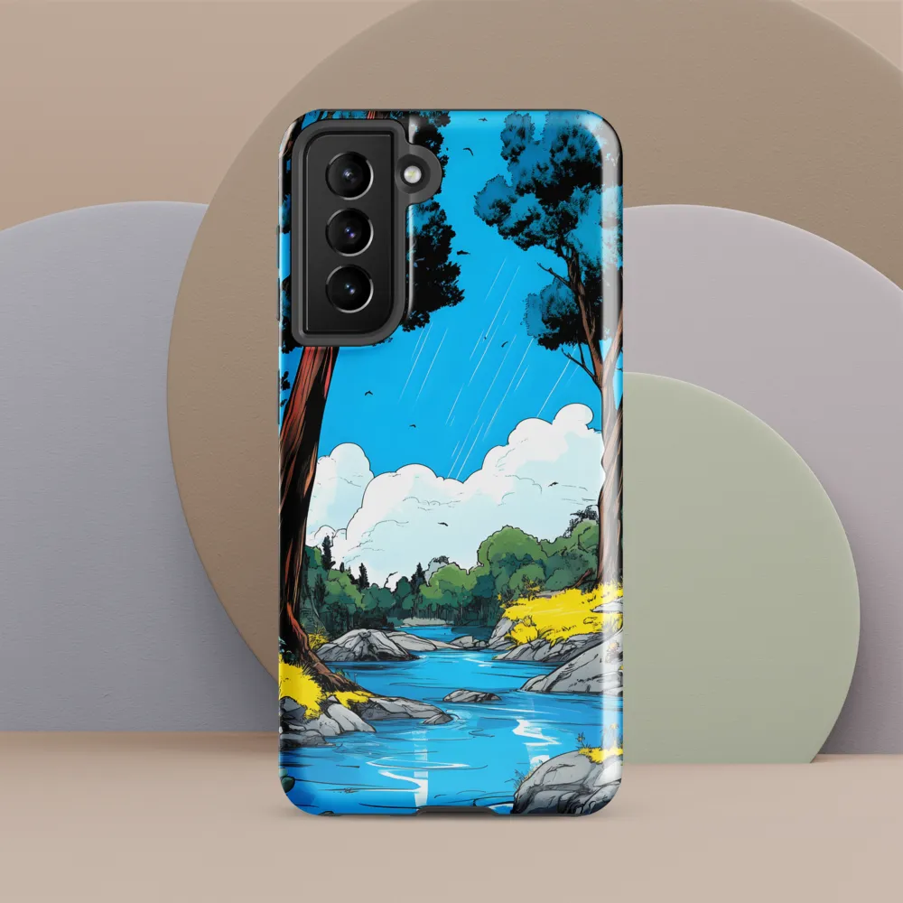 Tranquil River in a Comic Landscape
