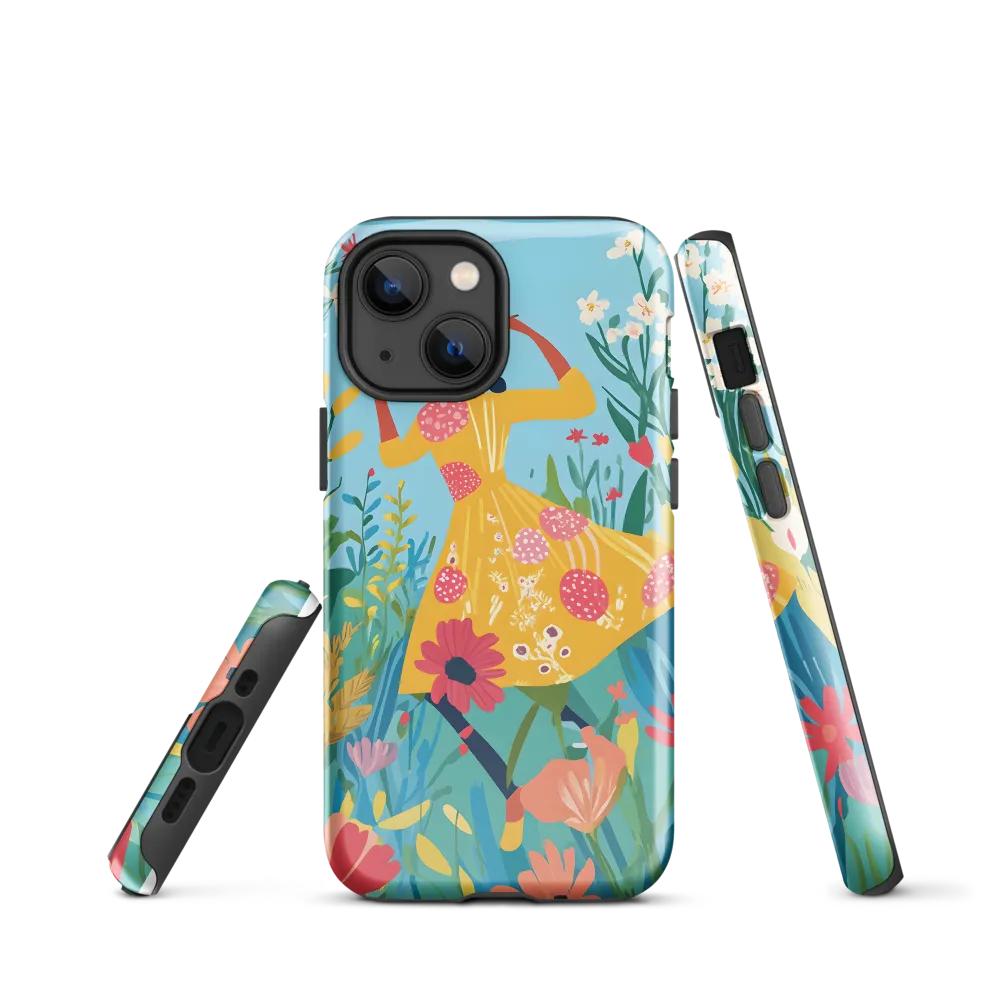 Dancing Among Blossoms | Phone Case |  13 mini | Tough Case | Glossy