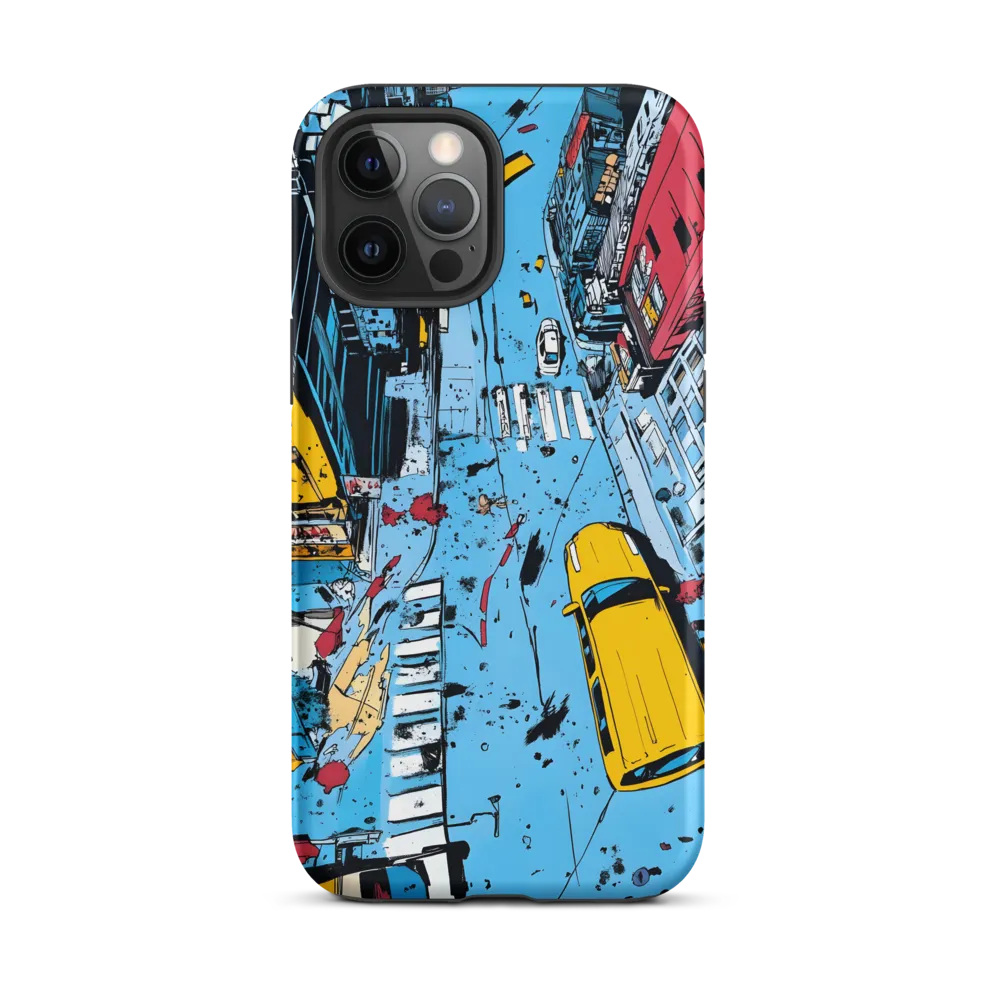 Urban Chaos: Aerial View of City Life | Phone Case |  12 Pro Max | Tough Case | Matte