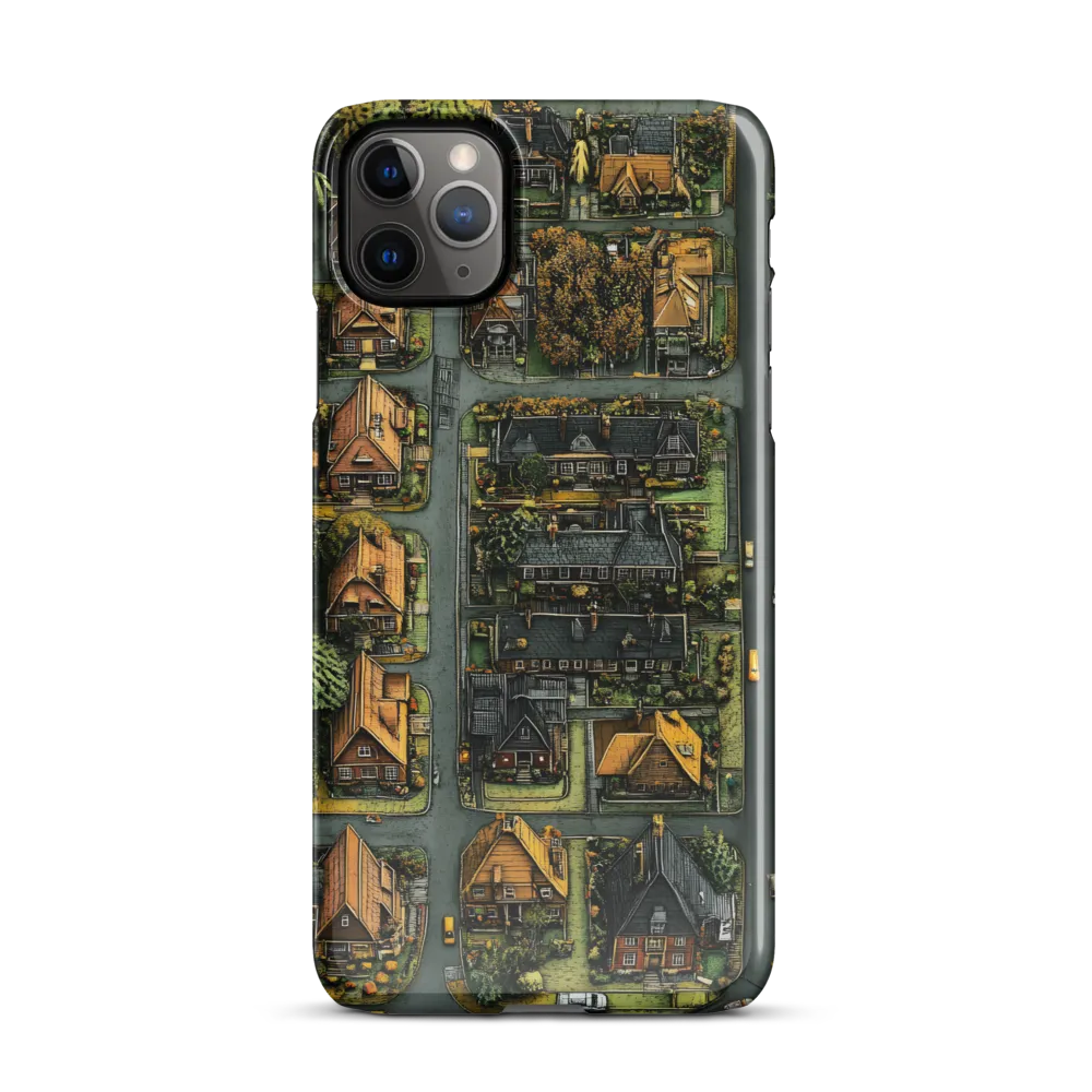 Aerial Serenity: The Charm of Suburban Life | Phone Case |  11 Pro Max | Snap Case | Glossy