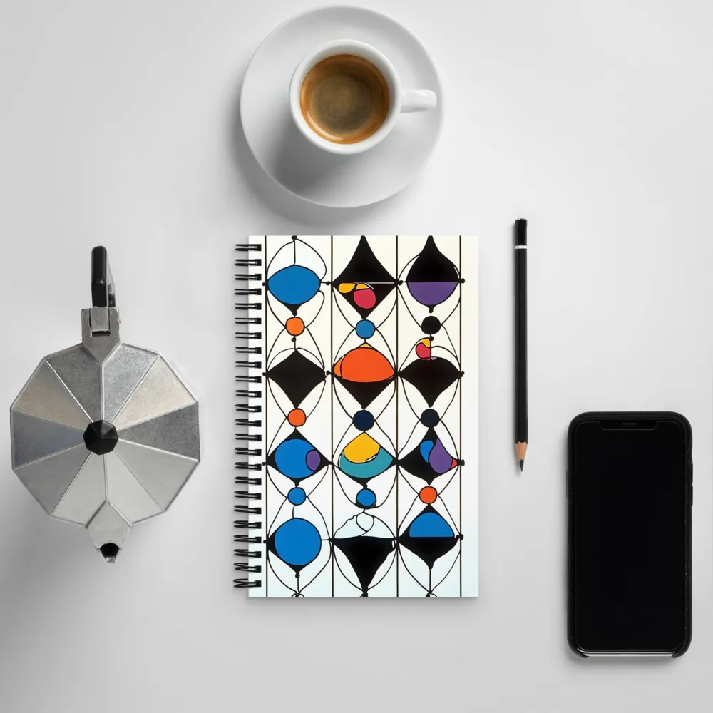 Rhythms of Color and Shape | Spiral Notebook