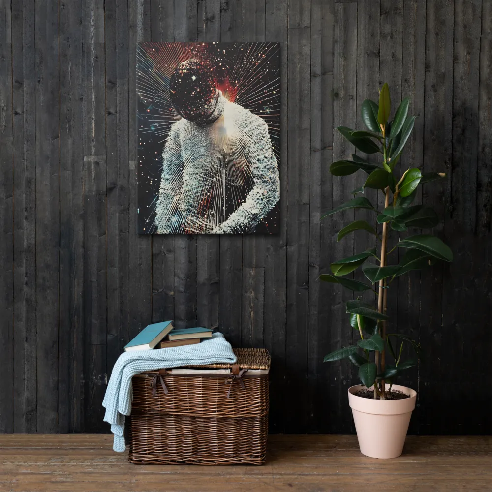 Ethereal Astronaut: A Journey Through the Cosmos | Thin Canvas | 24″×32″