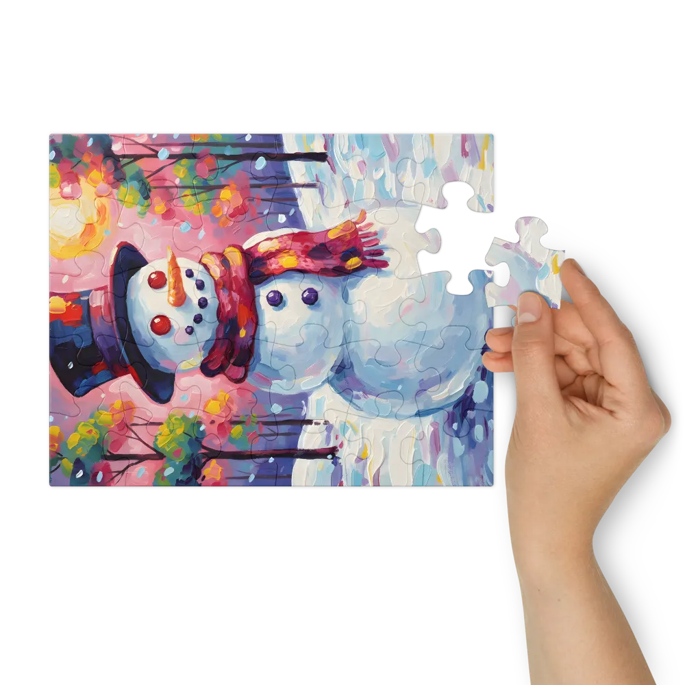 Chromatic Snowman 
 Jigsaw Puzzle in Tin Box
