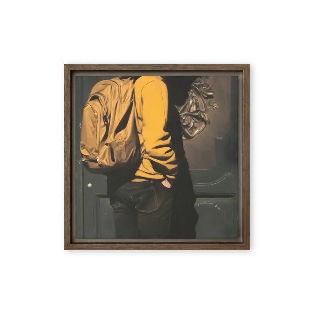 Silent Reflection | Canvas with Brown Frame | 12″×12″