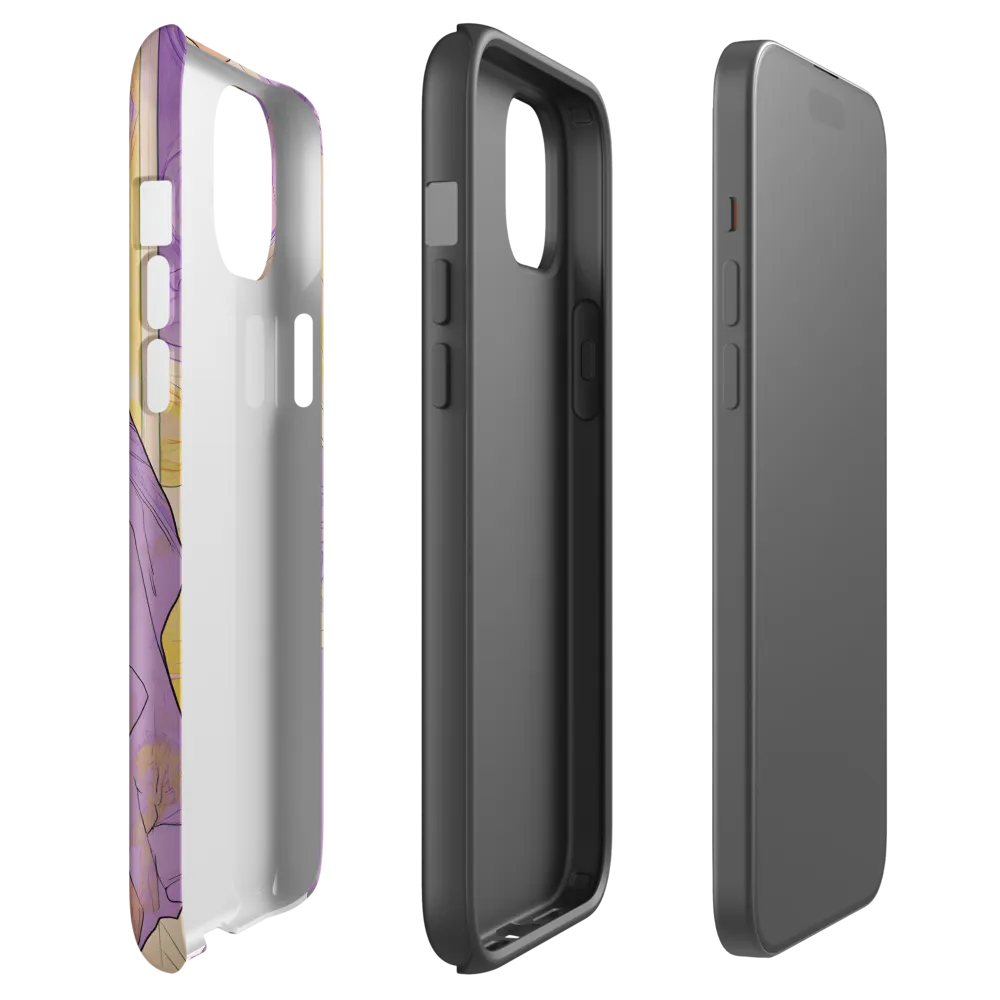 Elegance in Floral Harmony | Phone Case |  15 Plus | Tough Case | Matte