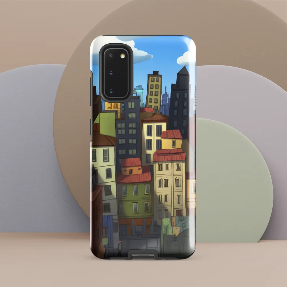 Urban Symphony: A Colorful Cityscape | Phone Case |  S20 | Tough Case | Glossy