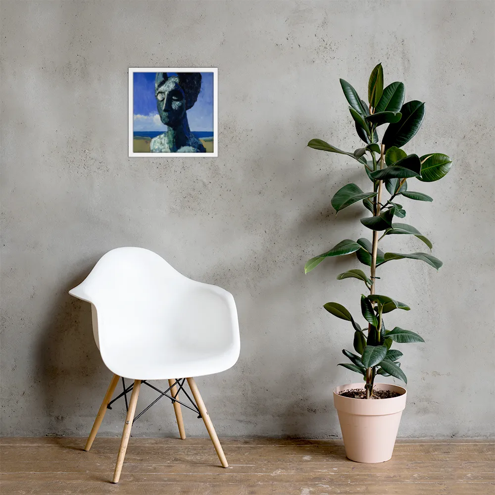Silent Contemplation | Poster with White Frame | 14″×14″
