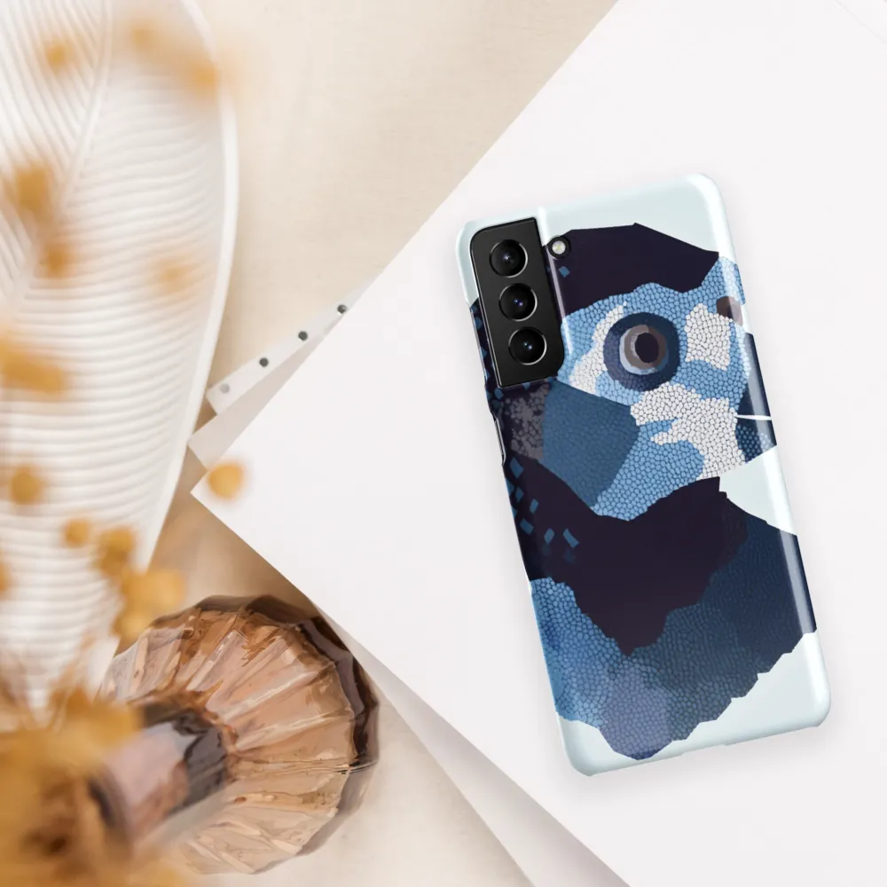 Abstract Avian Portrait in Blue