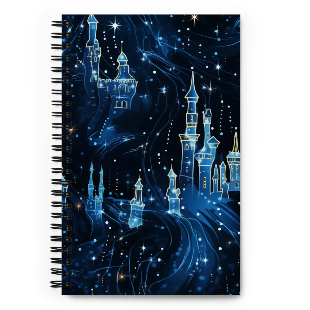 Dreamy Castles in a Starry Sky | Spiral Notebook