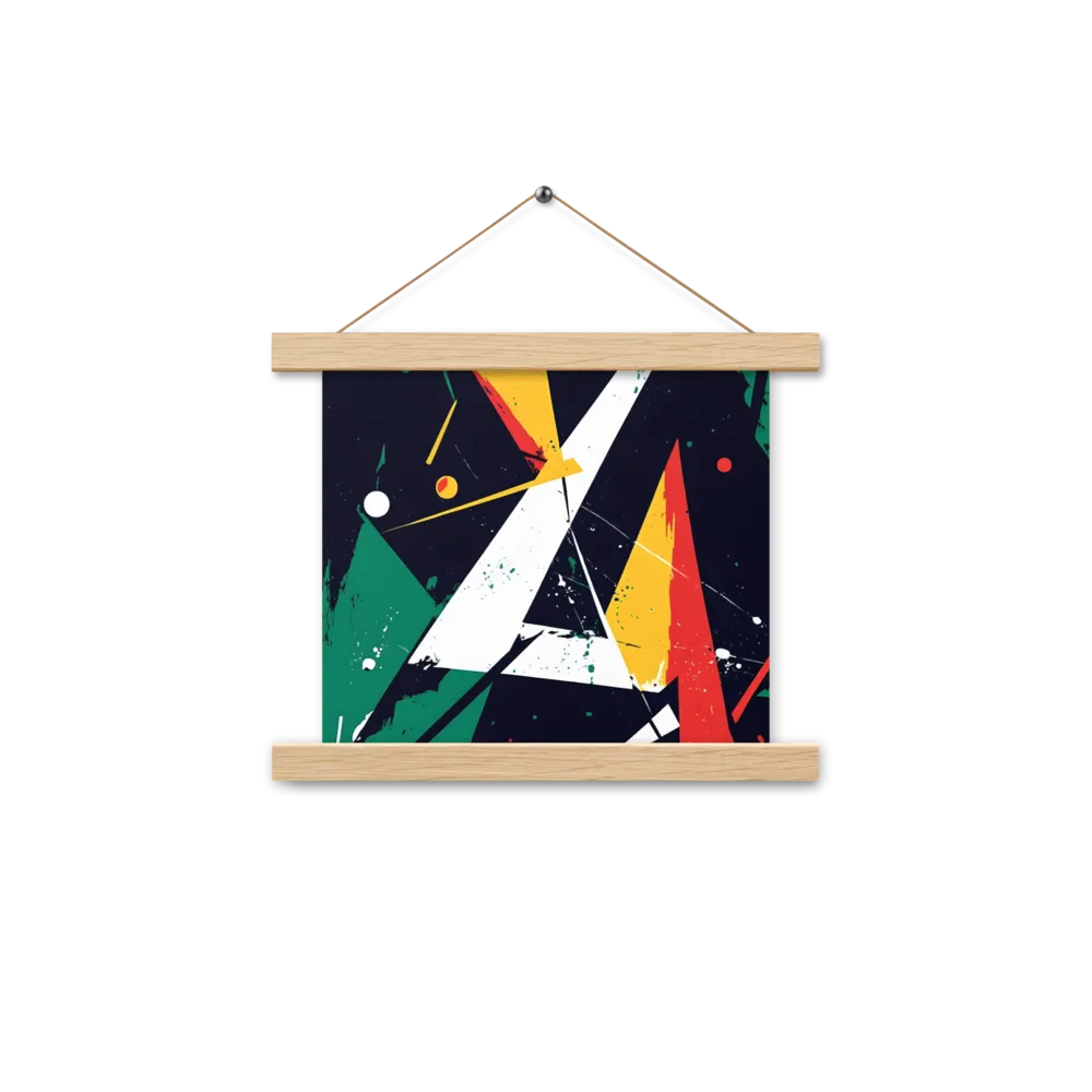 Dynamic Geometries | Poster With Oak Wood Hanger | 10″×10″