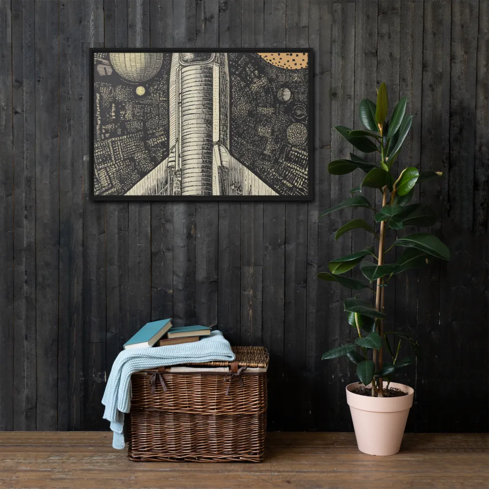 Voyage to the Unknown | Canvas with Black Frame | 24″×36″
