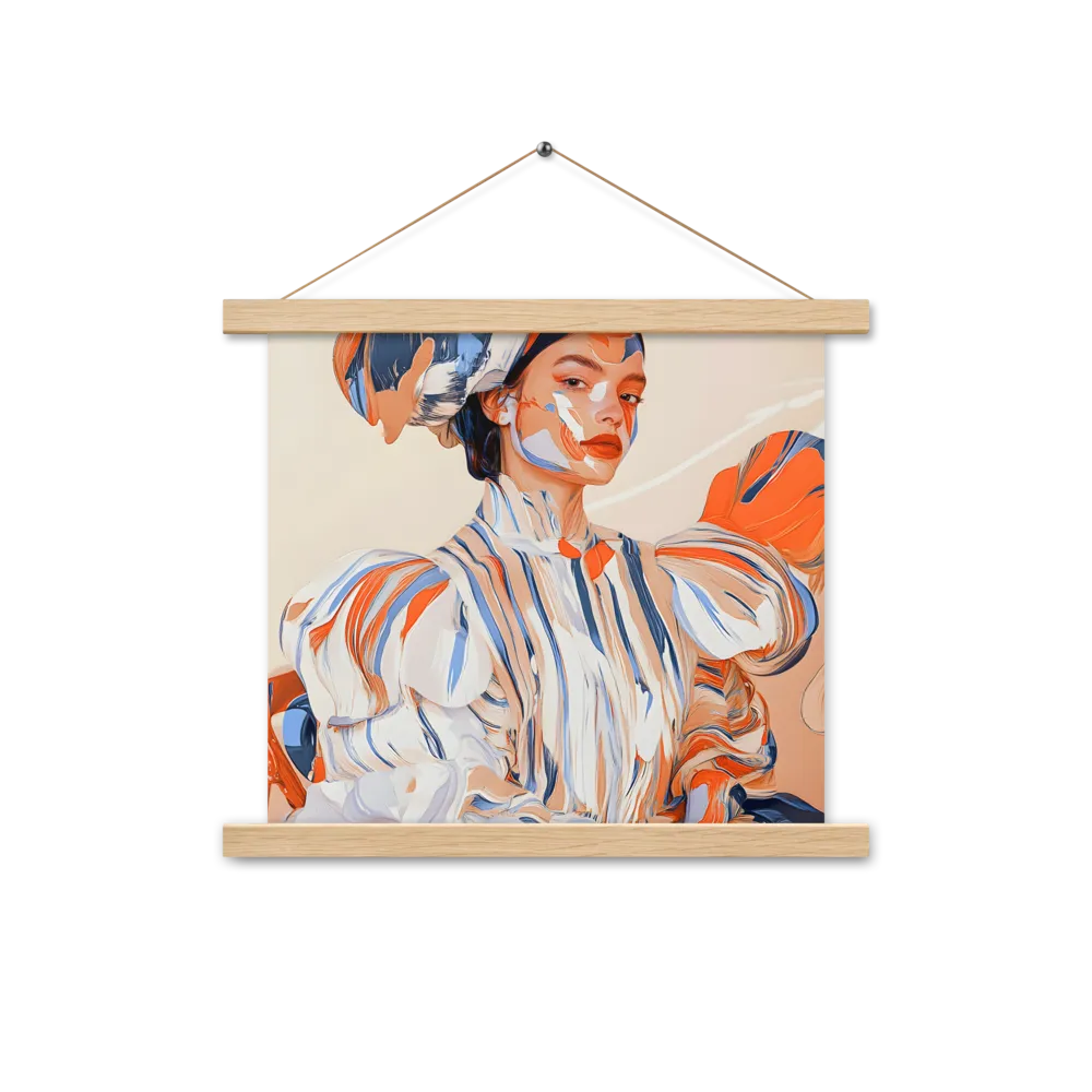 Vibrant Elegance | Poster With Oak Wood Hanger | 14″×14″