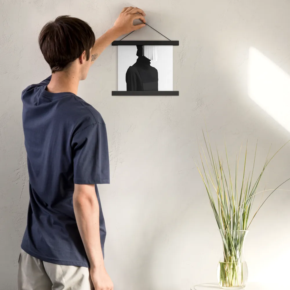 Veil of Mystery | Poster With Black Wood Hanger | 10″×10″