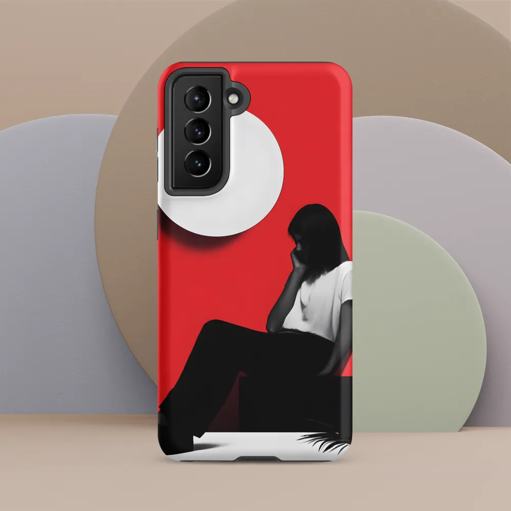 Contemplation in Red | Phone Case |  S21 | Tough Case | Matte
