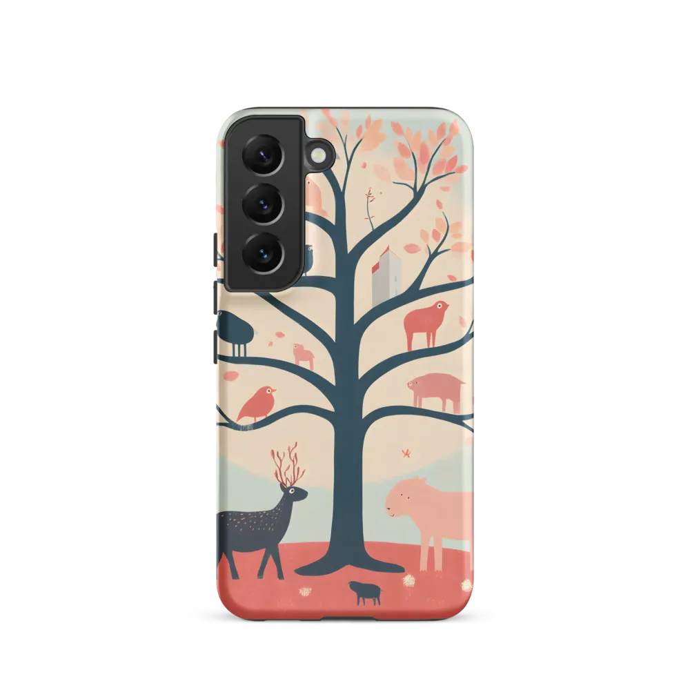 Whimsical Tree with Playful Creatures
