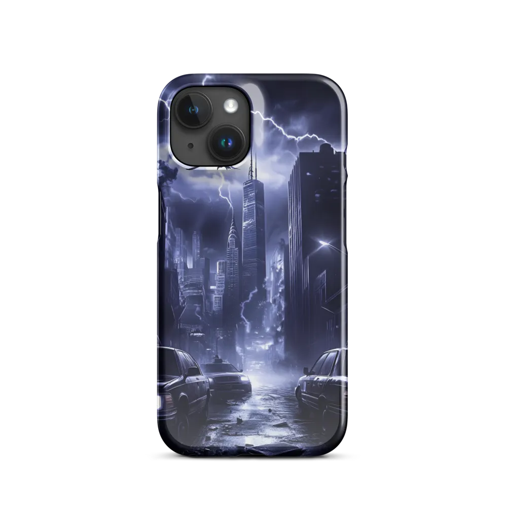 Stormy Cityscape: Shadows of the Night | Phone Case |  15 | Snap Case | Glossy