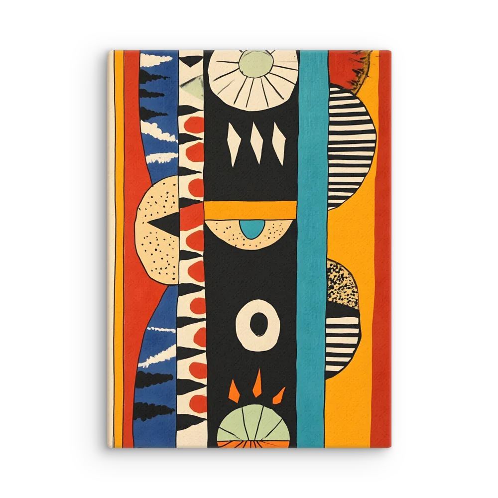 Playful Geometry: A Modern Abstract Exploration | Thin Canvas | 20″×28″