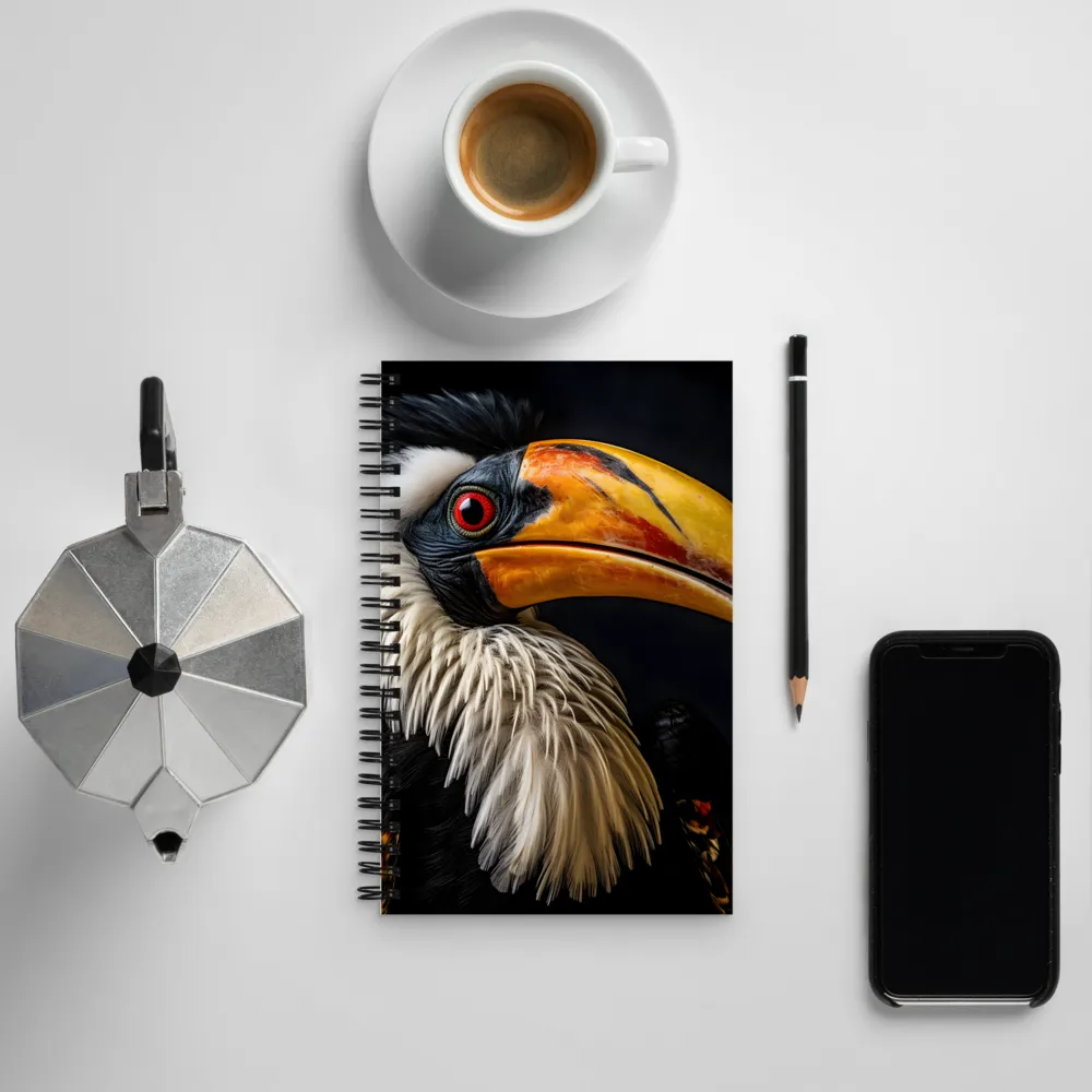 Majestic Hornbill Portrait | Spiral Notebook