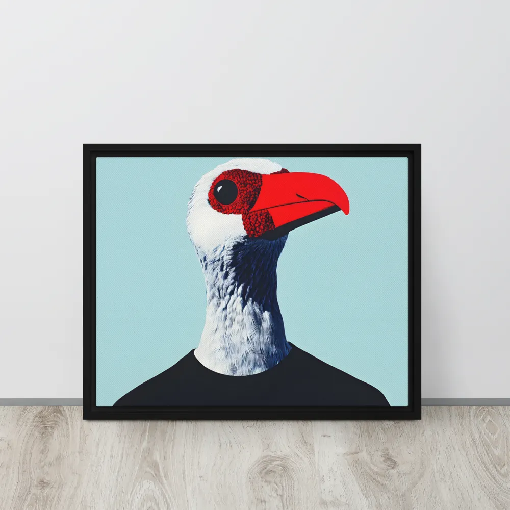 The Surreal Avian Portrait | Canvas with Black Frame | 16″×20″