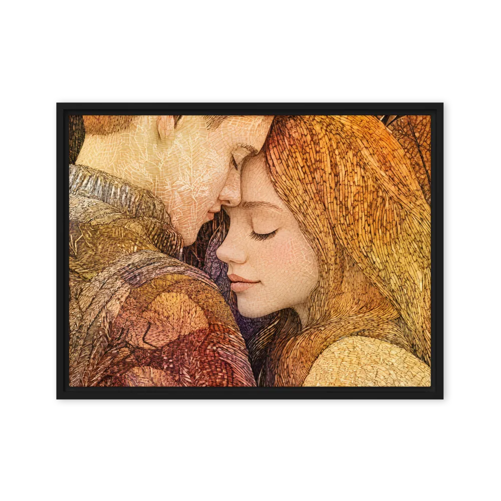 Embrace of Autumn | Canvas with Black Frame | 18″×24″