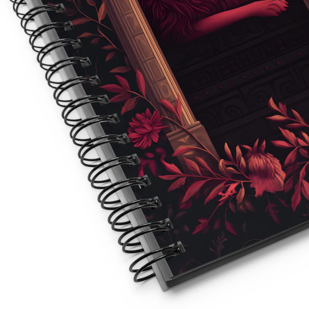 Regal Serenity: A Lion's Rest | Spiral Notebook