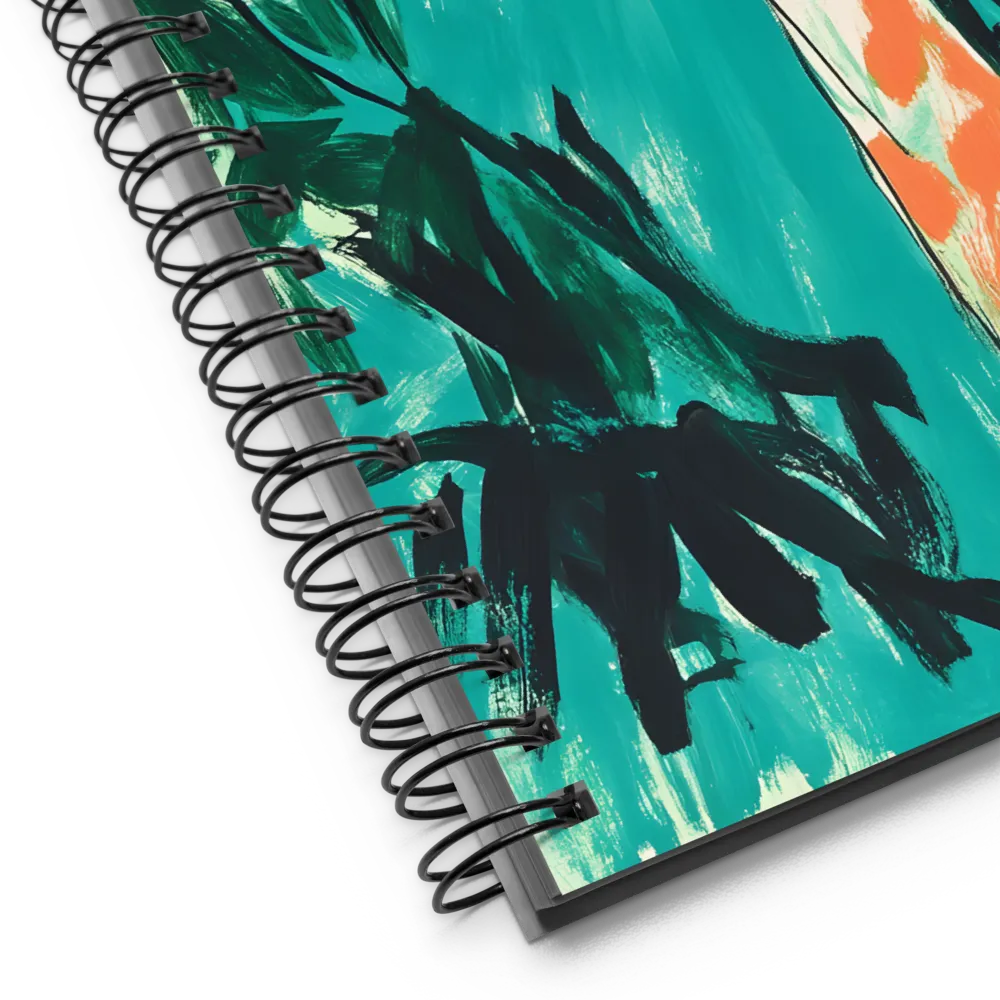 Curious Giraffe in Lush Greenery | Spiral Notebook