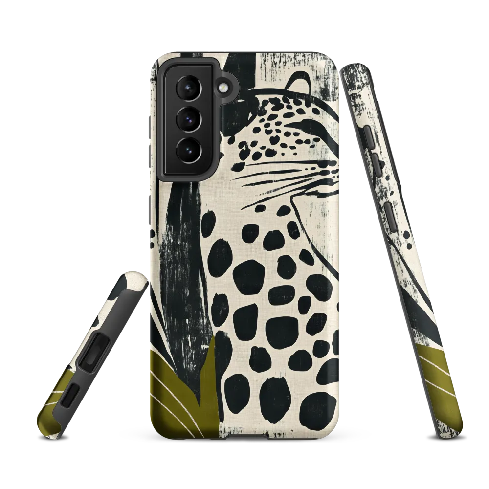 Leopard in Silhouette: A Modern Appeal | Phone Case |  S21 FE | Tough Case | Matte