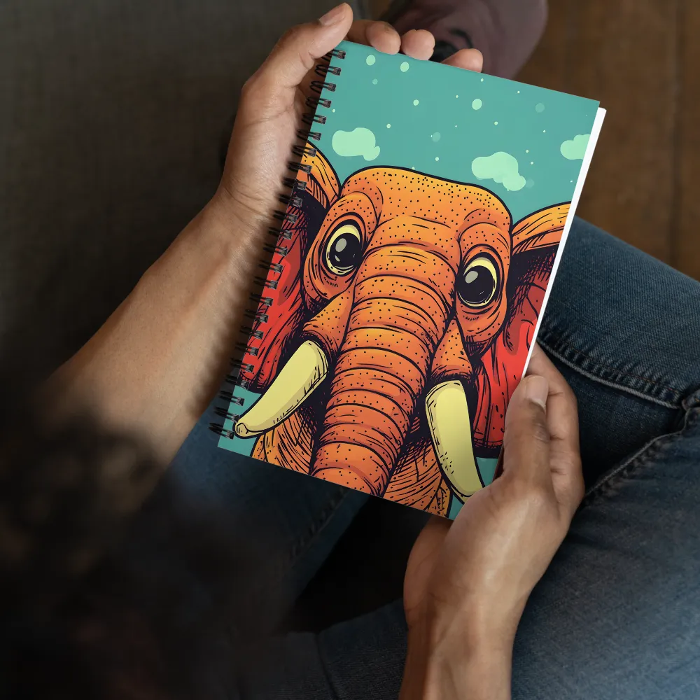 Whimsical Majesty: The Playful Elephant | Spiral Notebook