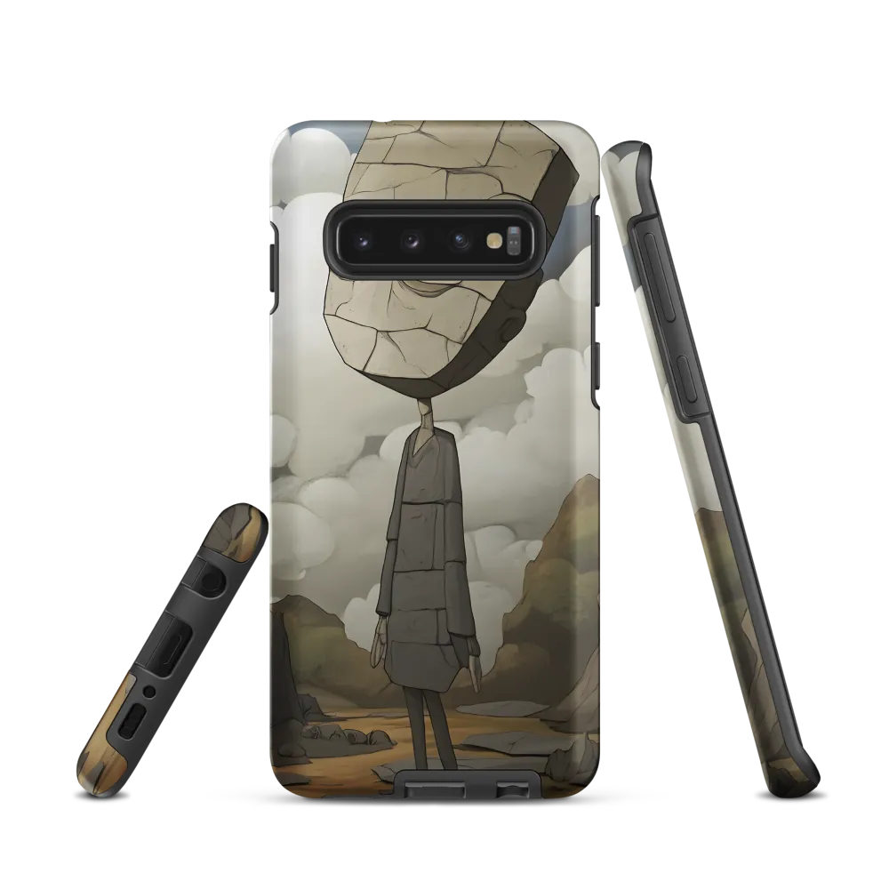 Whimsical Stone Figure in a Rocky Landscape | Phone Case |  S10 | Tough Case | Matte