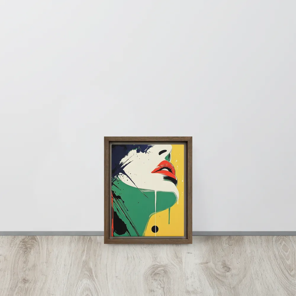 Bold Reflections: A Pop Art Portrait | Canvas with Brown Frame | 8″×10″