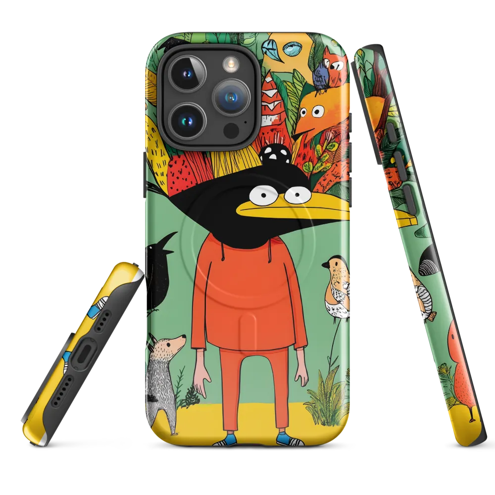 Whimsical Encounter in a Colorful Jungle