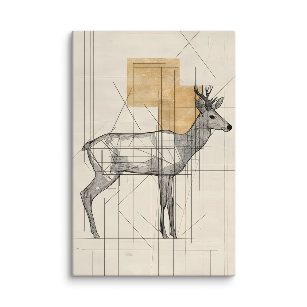 Geometric Elegance: The Majestic Deer | Art Print