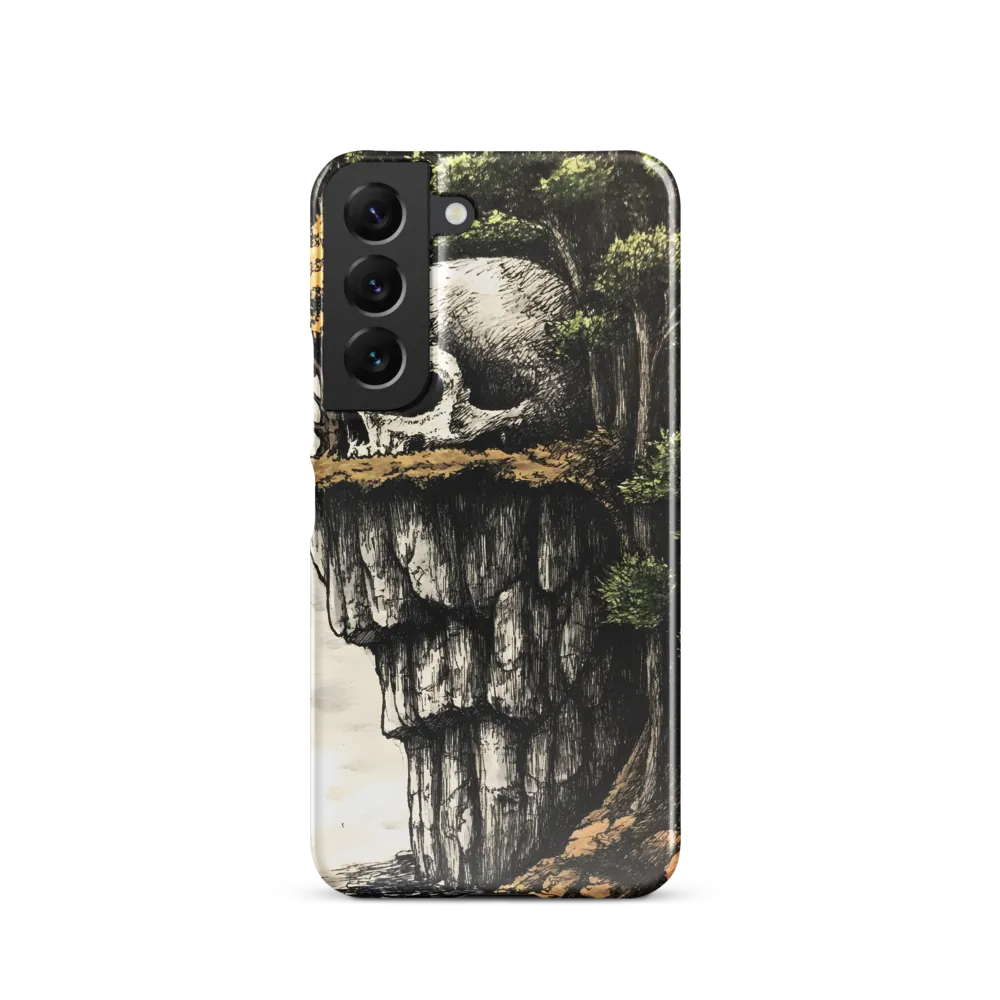 The Whispering Skull: A Surreal Encounter with Nature | Phone Case |  S22 | Snap Case | Glossy