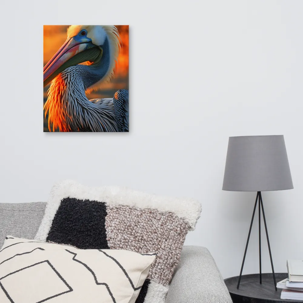 Elegance of the Pelican at Sunset