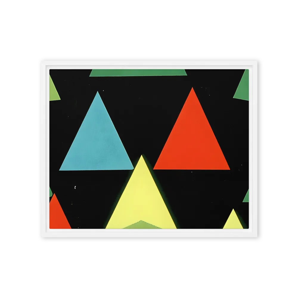 Geometric Harmony in Color | Canvas with White Frame | 16″×20″