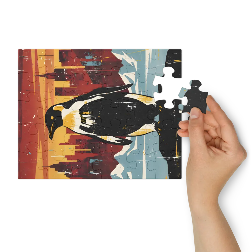 Urban Penguin 
 Jigsaw Puzzle in Tin Box
