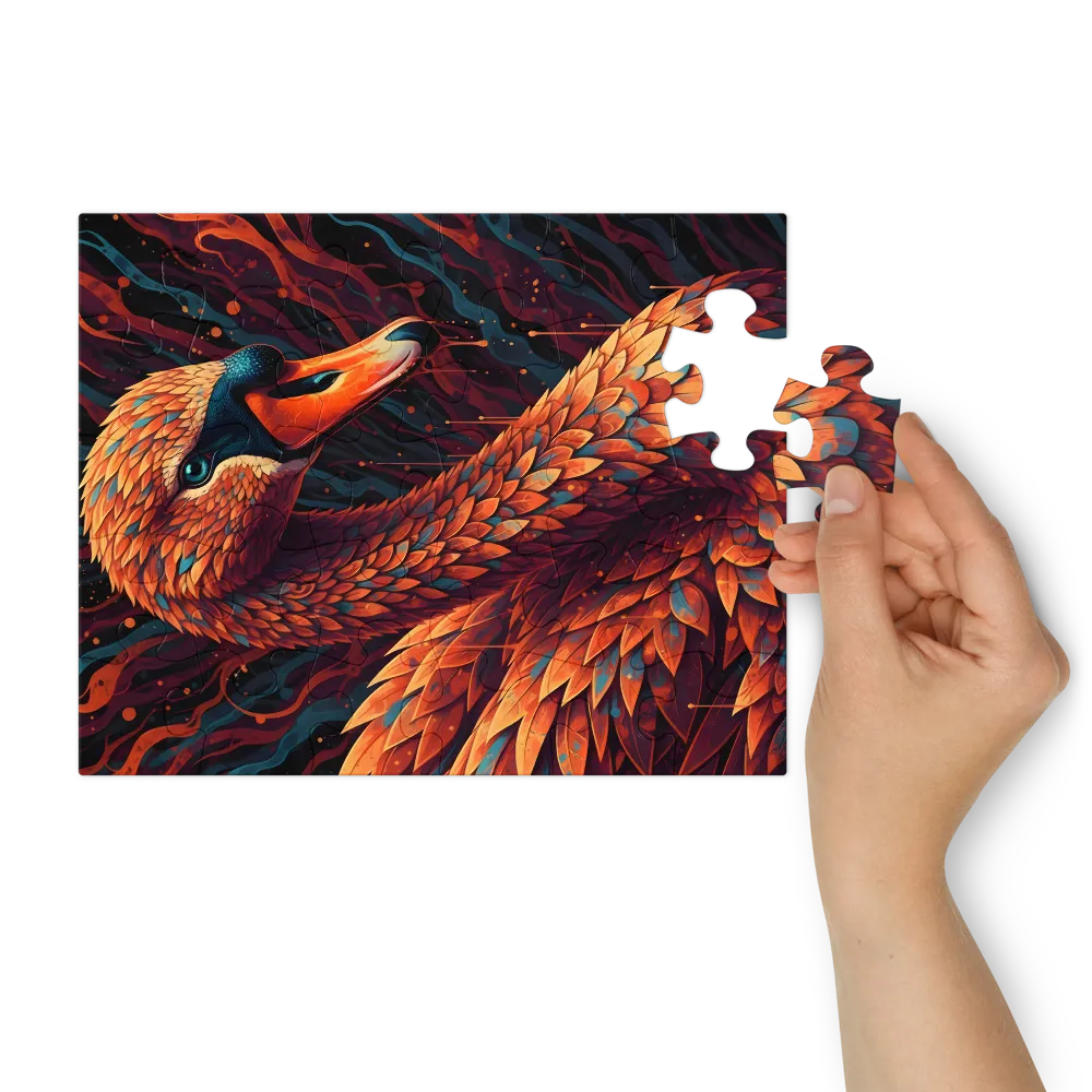 Ember Swan 
 Jigsaw Puzzle in Tin Box