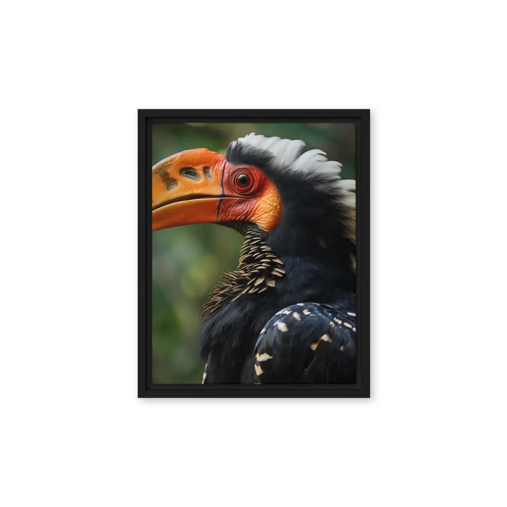 Majesty of the Hornbill | Canvas with Black Frame | 11″×14″